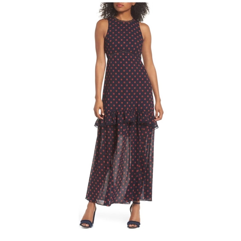 Dot Ruffle Maxi Dress
NSR